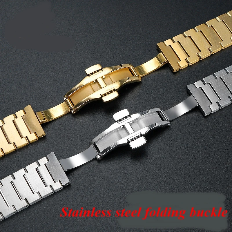 For Tissot Super Player Powermatic T137.407/410  Watch Strap 12mm  Watchband Stainless Steel Chain Wristband Beads Rice Bracelet