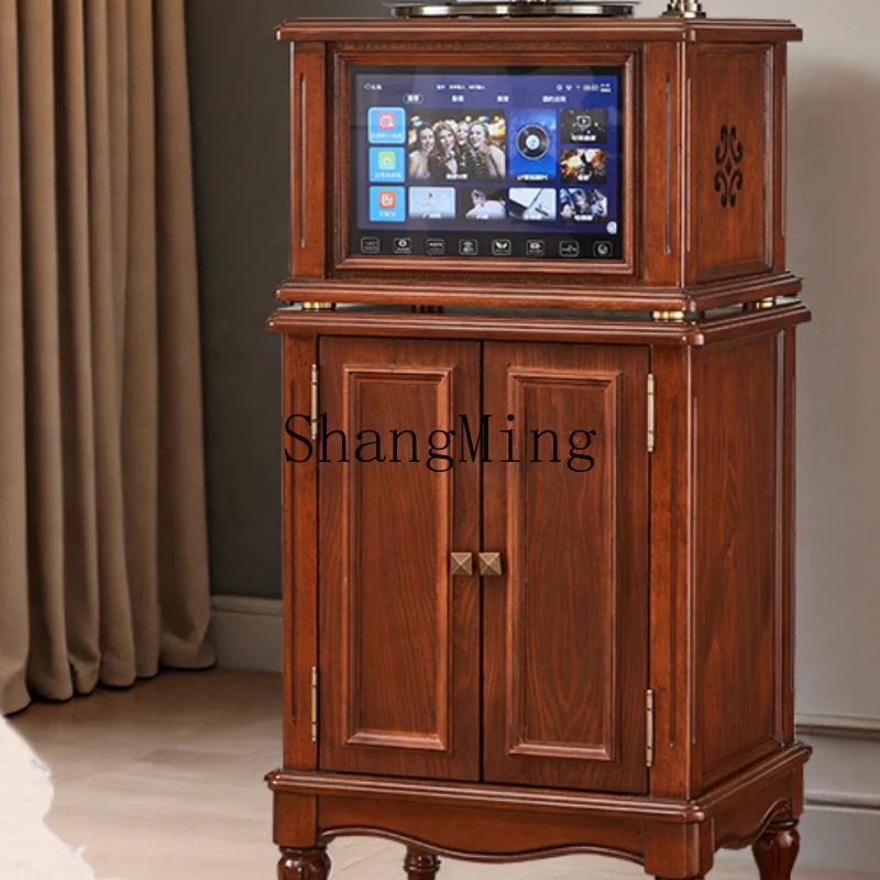 

FG retro audio vinyl phonograph record player Chinese mahogany wind floor ornament decoration
