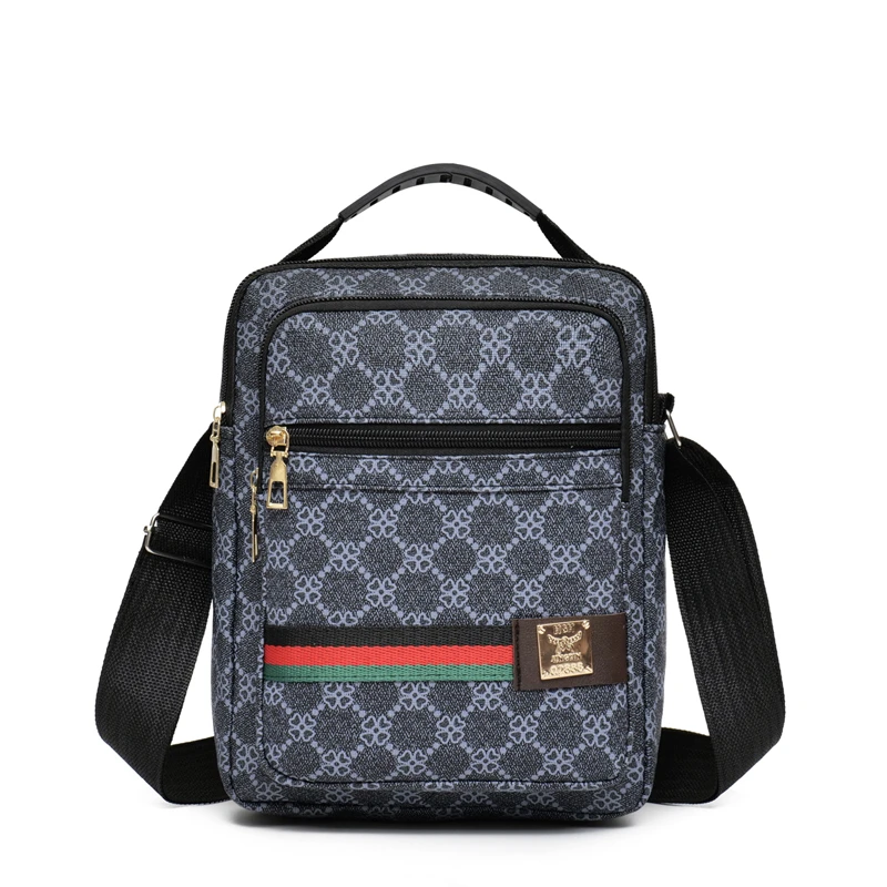 Vintage Men Crossbody Messenger Bags Multi‑Layer Pockets Versatile Casual Business Shoulder Handbag Daily Work Travel Sling Bag