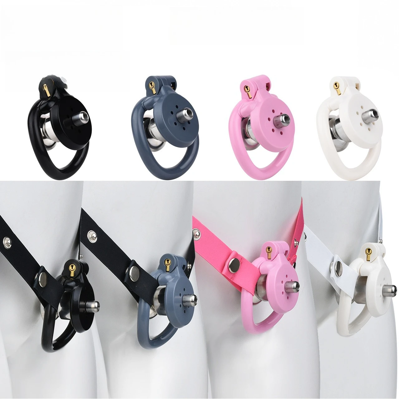 Verrou de chasteté en résine, verrouillage à pôle négatif, moulage monobloc pour hommes, serrure en résine ABS, cage à oiseaux en plastique, jouet sexuel pour adultes