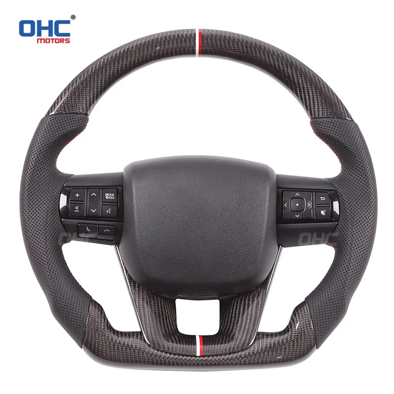 

CF Real Carbon Fiber Steering Wheel Compatible for Toyota Hilux Revo