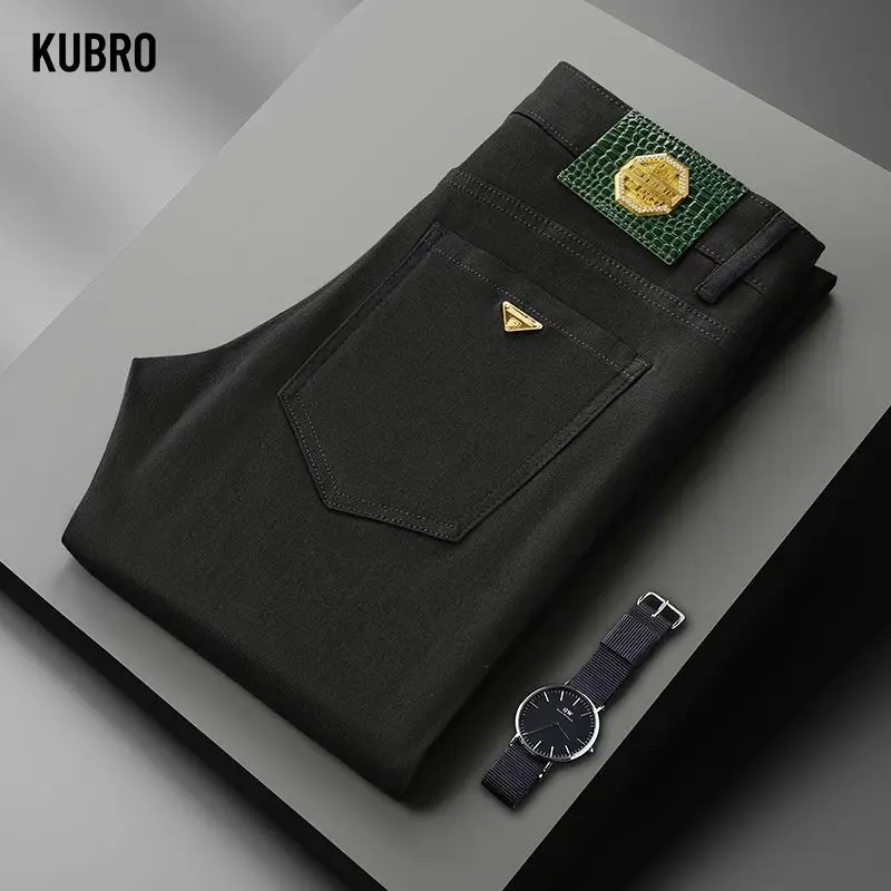 

Американские винтажные джинсы высокого качества скинни, модные прямые мягкие удобные джинсовые брюки, осень-зима, мужские повседневные утепленные джинсы 28-40