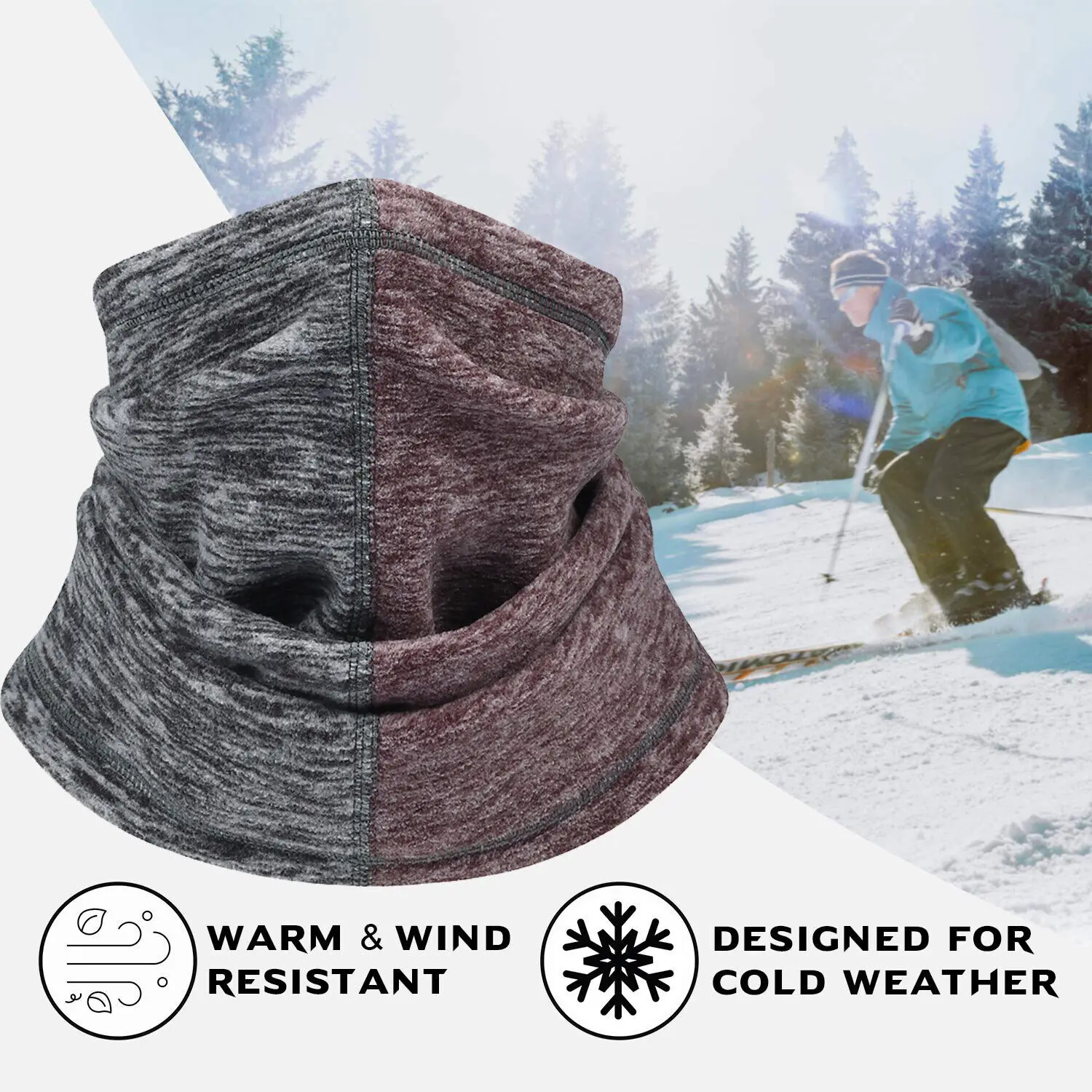 الشتاء الرقبة الجراب دفئا للرجال النساء يندبروف غطاء الوجه الصوف قناع الوجه وشاح للرياضات الطقس البارد
