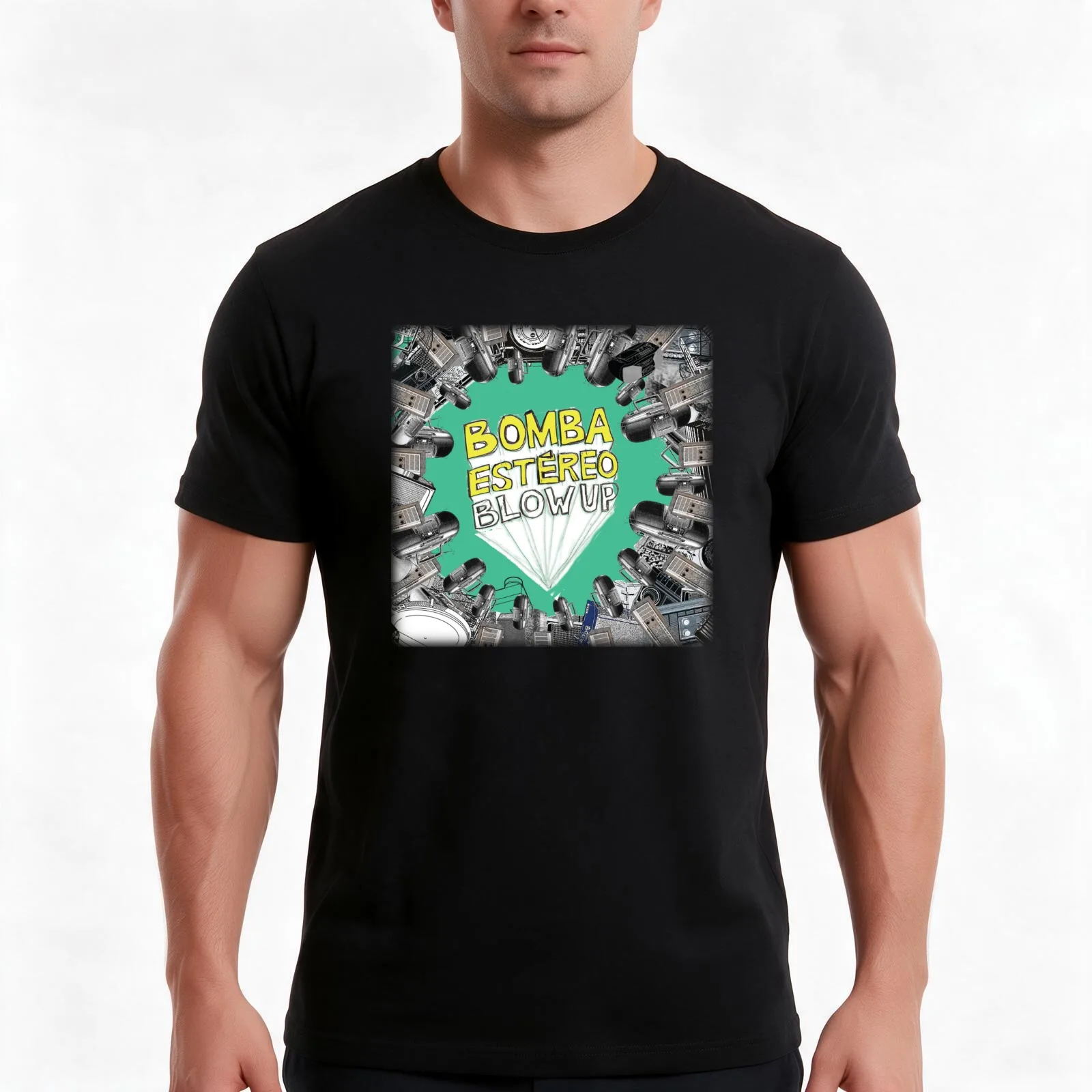 blow up T-Shirt, Summer Casual Cotton Tee, Oversized Streetwear Tops, Vintage Graphic Print, Loose Fit Short Sleeve, 100% Cotton