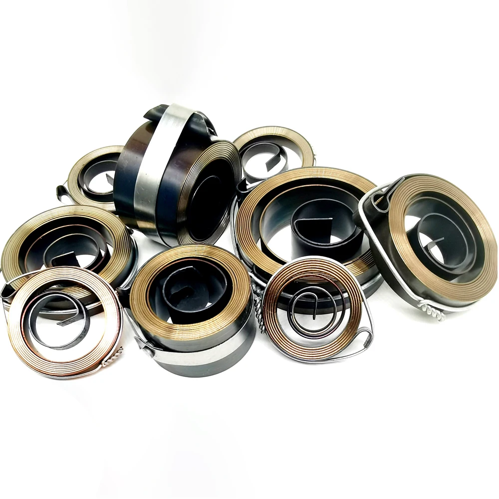 1/2Pcs 0.16mm-0.3mm Thickness 250mm-4600mm Length Spiral Flat Wire Coil Torsion Spring Constant Force Extension Springs