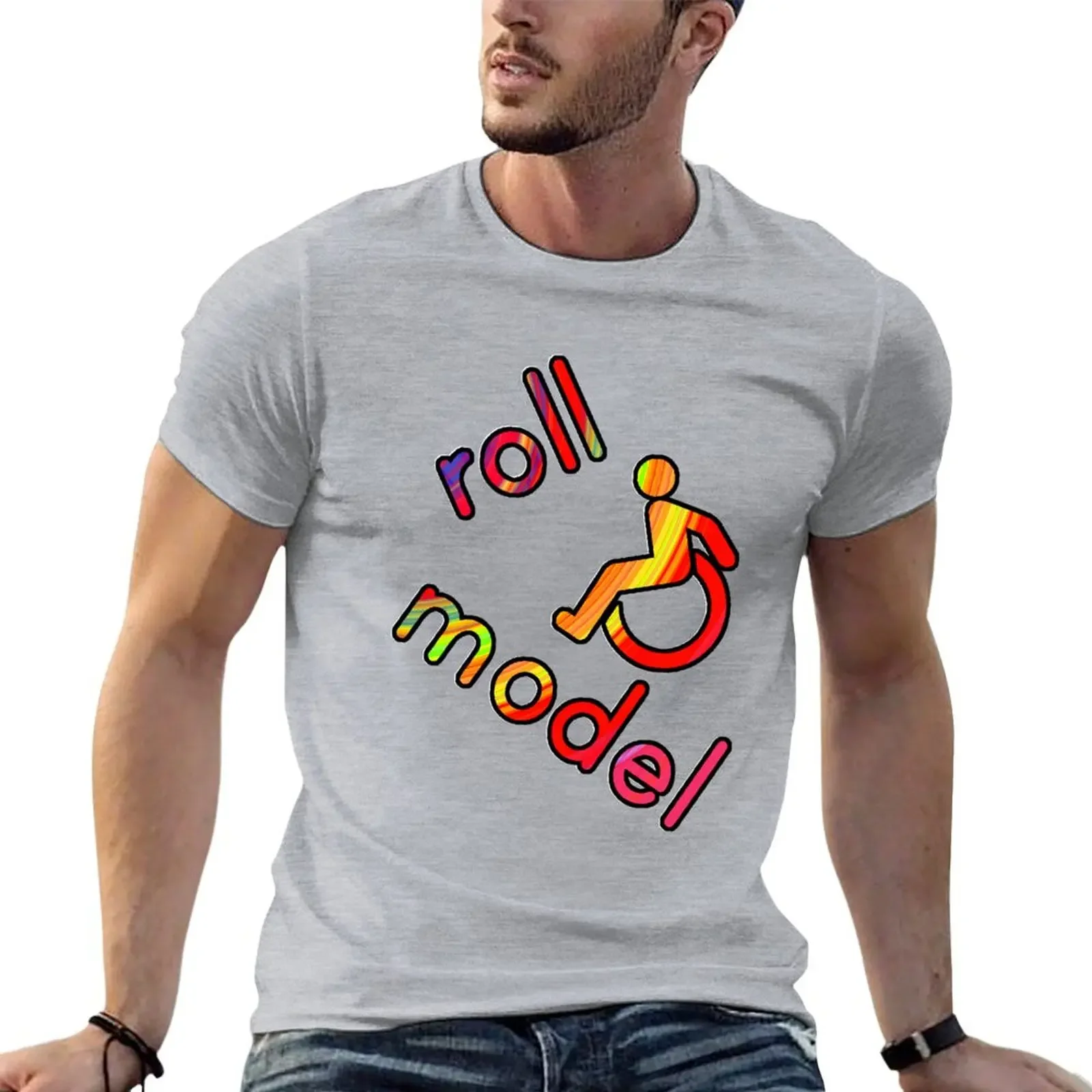 Roll Model - Disability Tees - in bright colours T-shirt aesthetic clothes blanks Men's t-shirt