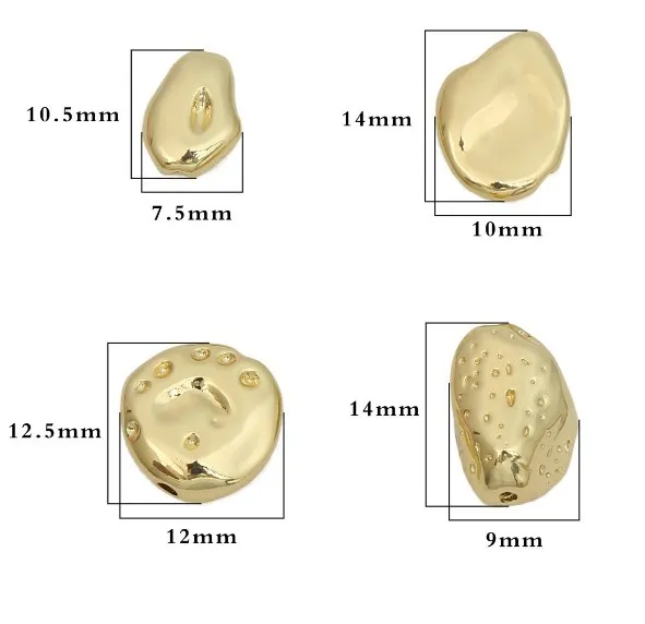 1pcs 14K gold irregular shaped stone beads, Baroque partition  string  and  pieces DIY jewelry materials