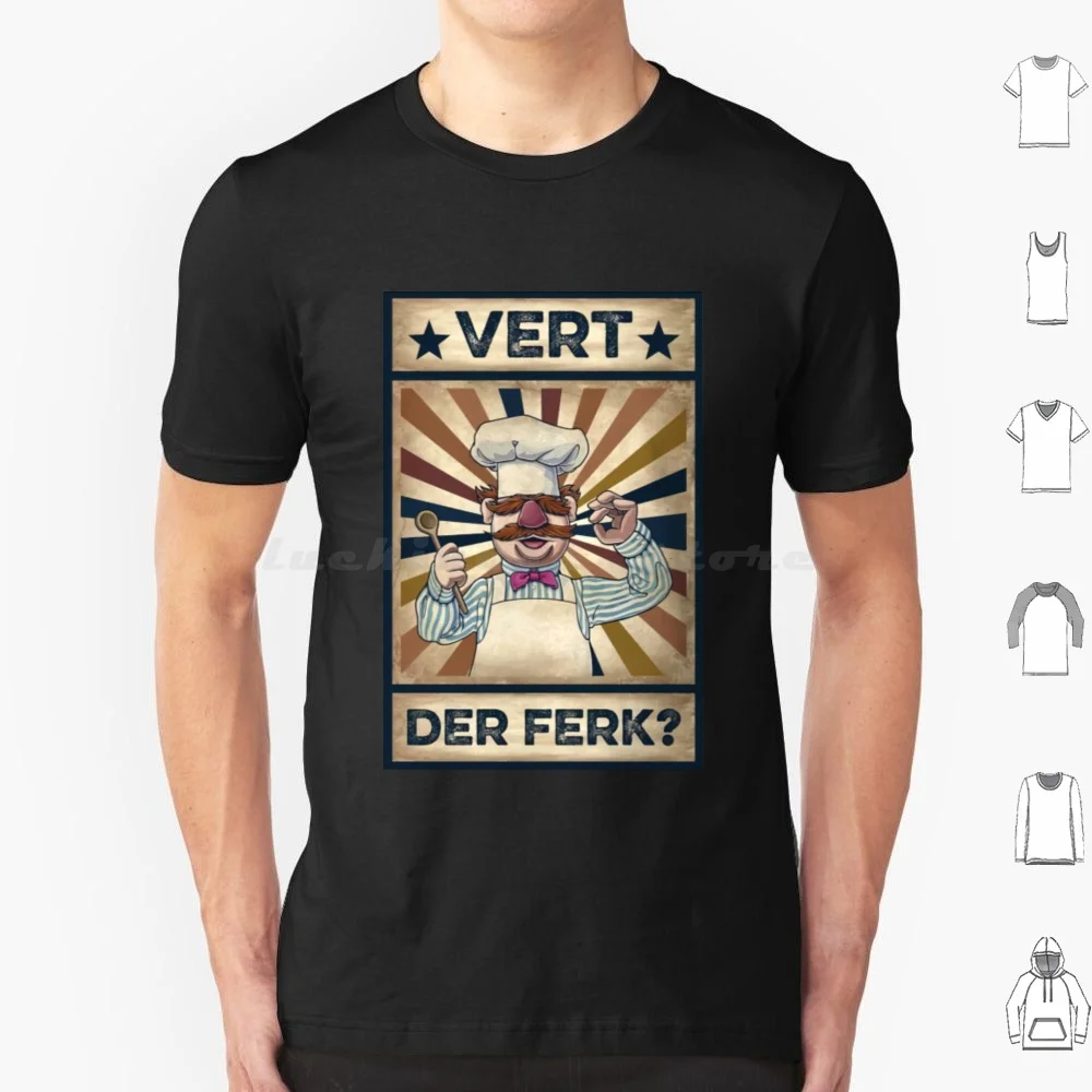 Vert der ferk t-shirtbest cartaz chef sueco t camisa das mulheres dos homens crianças 6xl vert der ferk melhor chef sueco