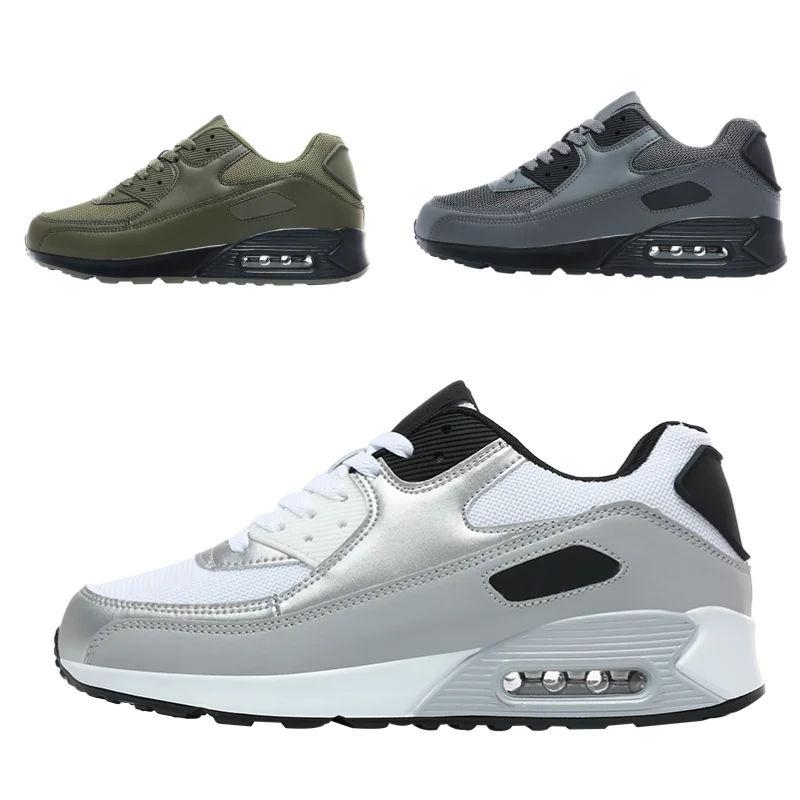 

Silver-white gradient style men's casual sports shoes: Breathable upper combined with cushioning sole, suitable for daily wear