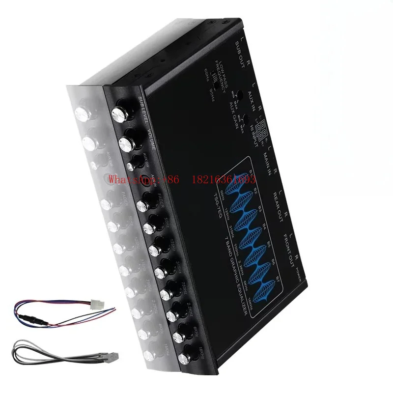 Nuevo 2026 EQS755 de 7 bandas, crossover de 12V para EQ/Subwoofer para sistemas de audio de coche