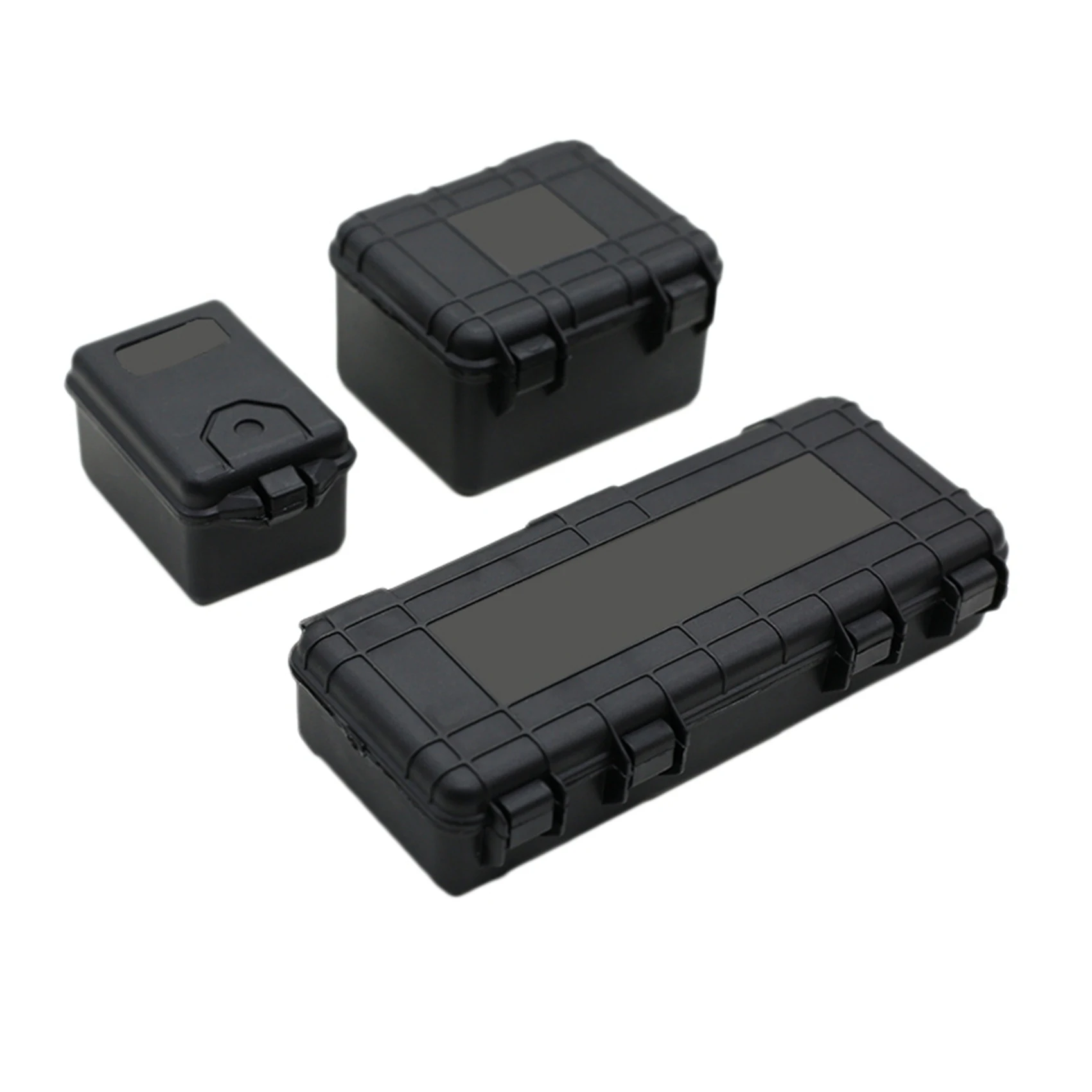B05C-9Pcs Plastic RC Car Storage Box Decoration Tool For Traxxas Trx4 Axial Scx10 90046 D90 1/10 RC Crawler Accessories Black
