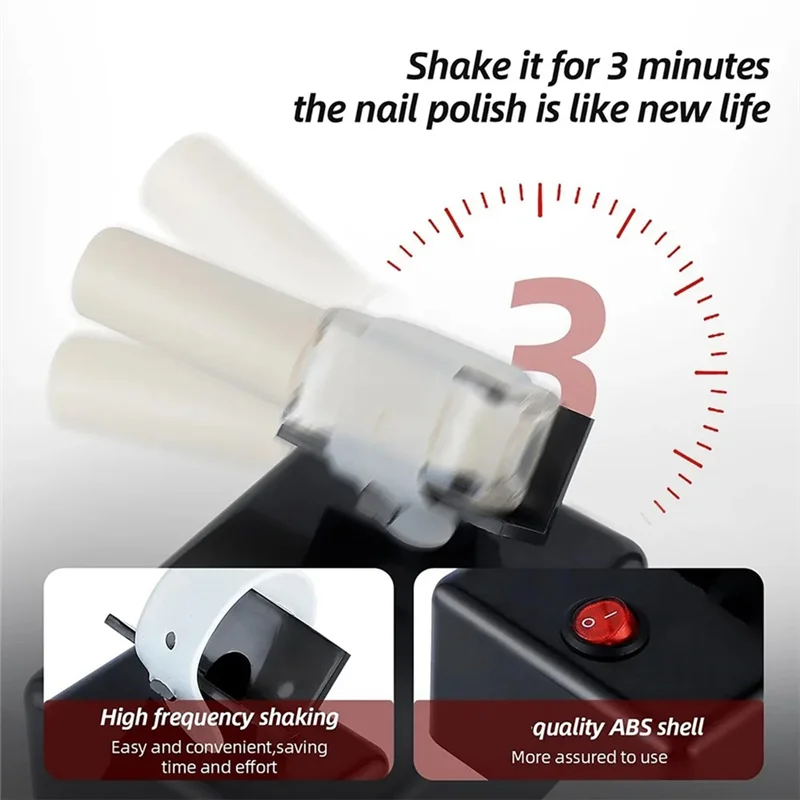 Anti-Caking Electric Model Paints Nail Lacquer Shaker Shaking Machine UV Gel Paint Liquid Evenly Tools-A77G