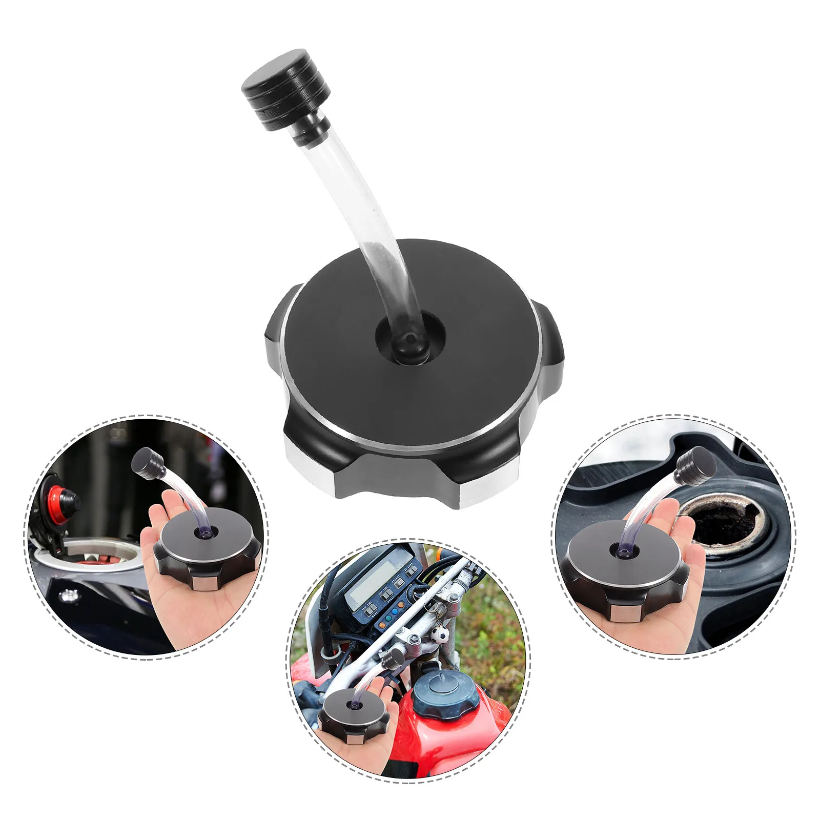 

Aluminum Gas Fuel Tank Cap Dirt Bike Motorcycle Replacement Cover Vent Hose Mini Bike Motorcycle Parts Tool Tube
