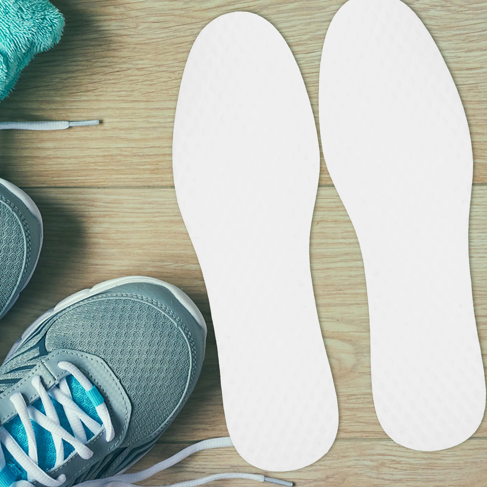 

20pcs Shoe Insoles Thin Inserts Replaceable Comfortable Breathable Foot Care Liners For Sports Running Hiking Boots