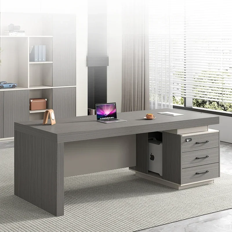 

Asthetic Designer Modern Executive Office Desk Luxury Storage Writing Standing Desk Large Laptop Mesa Para Computador Furniture