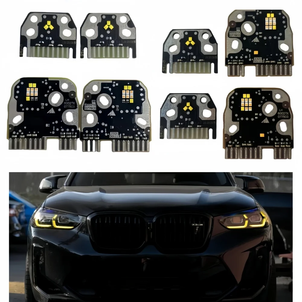 

﻿ Желтый Синий Красный Angel Eye DRL Светодиодные панели для BMW X3 X3M F97 G01 X4 X4M G02 2021-2023 Фара дневного света Дневные света