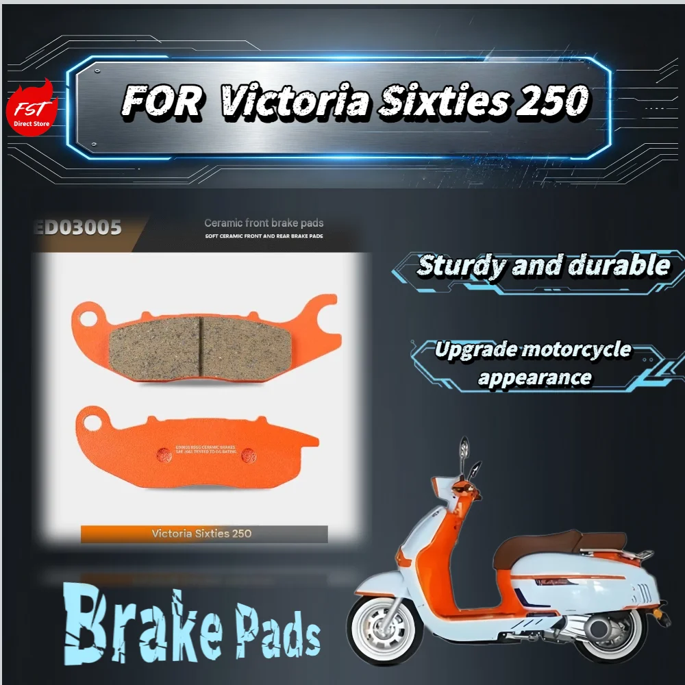 For Victoria Sixties 250 Ceramic Super Alloy Brake Pads High Temperature Resistance Stable Friction All Weather Brake Pad Kit