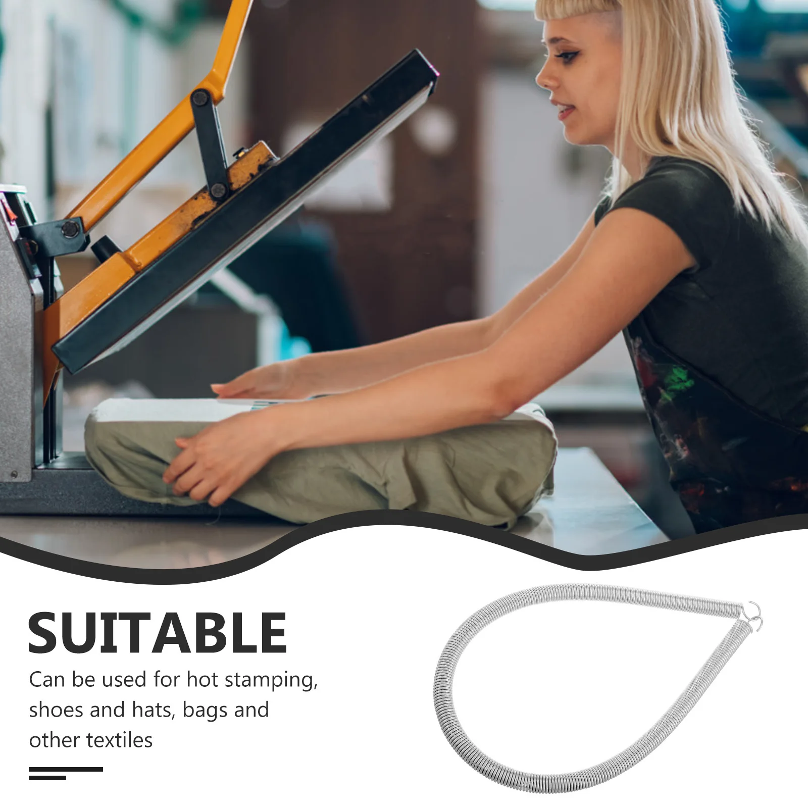 High Temperature Titanium Steel Extension Spring Cloth Pneumatic Heat Press Machine Durable Sewing Craft Repair Replacement