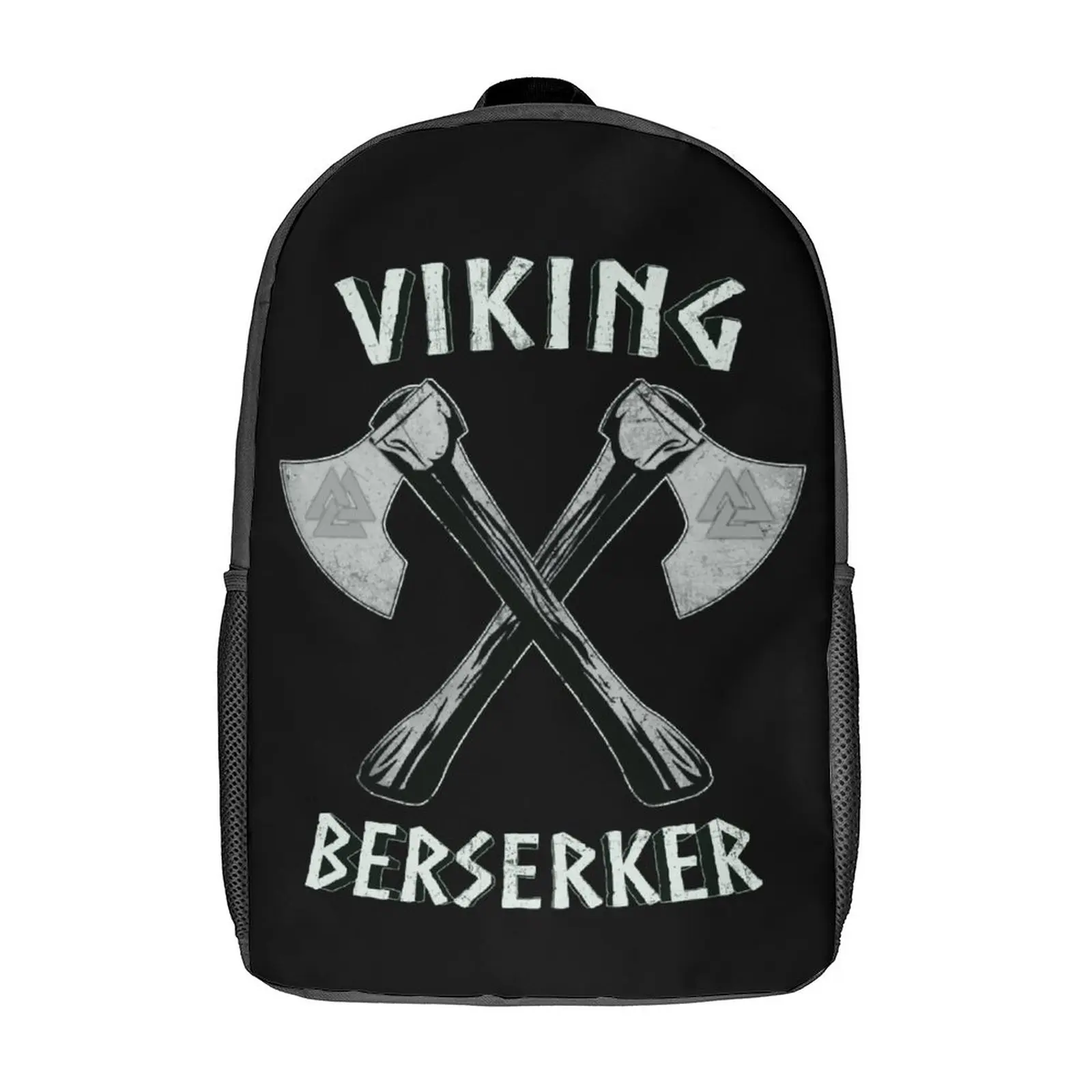 

Viking Berserker Vikings Firm Comfortable Field Pack 3 in 1 Set 17 Inch Backpack Lunch Bag Pen Bag Summer Camps Funny Graphic