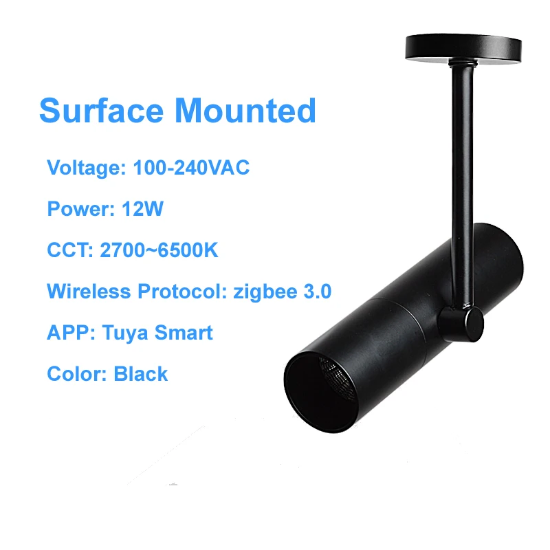 Zigbee Tuya Smart Led Track Lights Dimmable Spot Led Spotlight Smart Home Alexa Assistant Ceiling Surface Mounted Wall Lamp