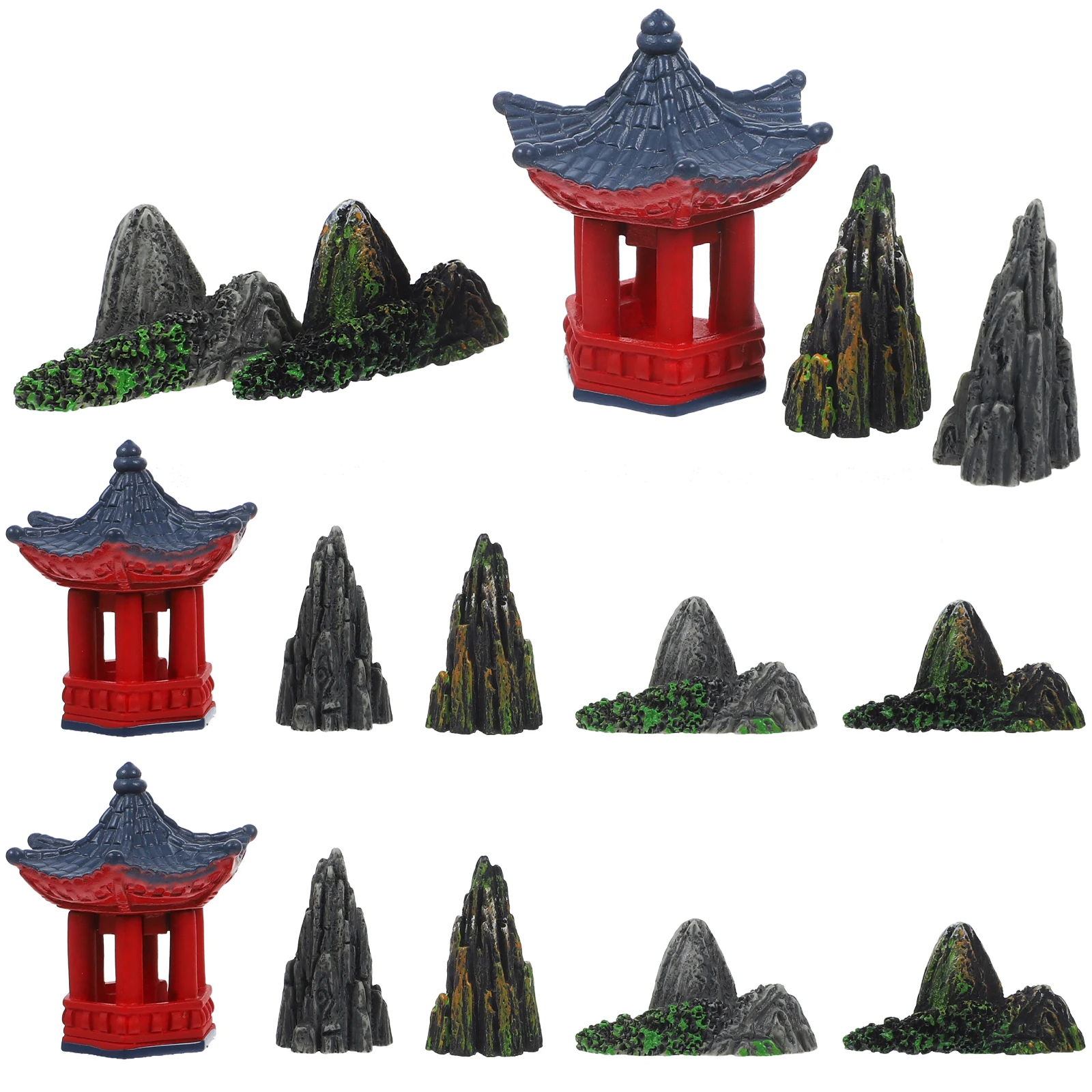 

1 set Mountain Figurines Mountain Statue Resin Miniatures Home Decor Plant naments Miniatures Garden Statue Courtyard