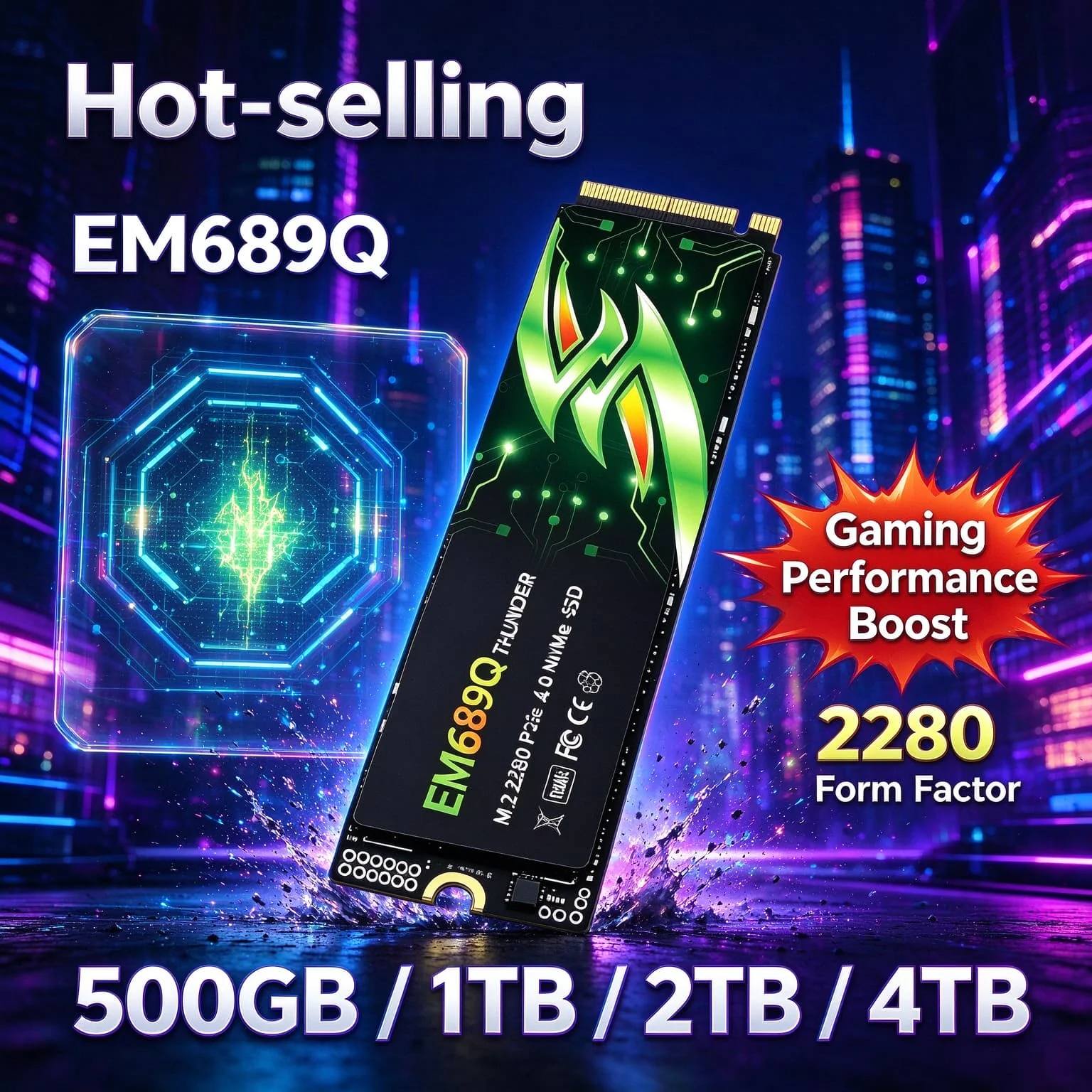 PC Gaming Desktop Laptop EM689Q M.2 NVMe Inside Solid State Drive 4TB 500GB 1TB 2TB Quick Transfer Storage Prime Elite