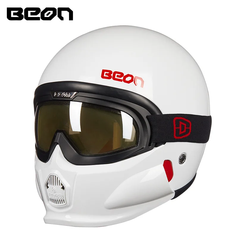 BEON B-703 motorcycle combination helmet Retro helmet multi-purpose for both men and women features anti-fog four seasons 