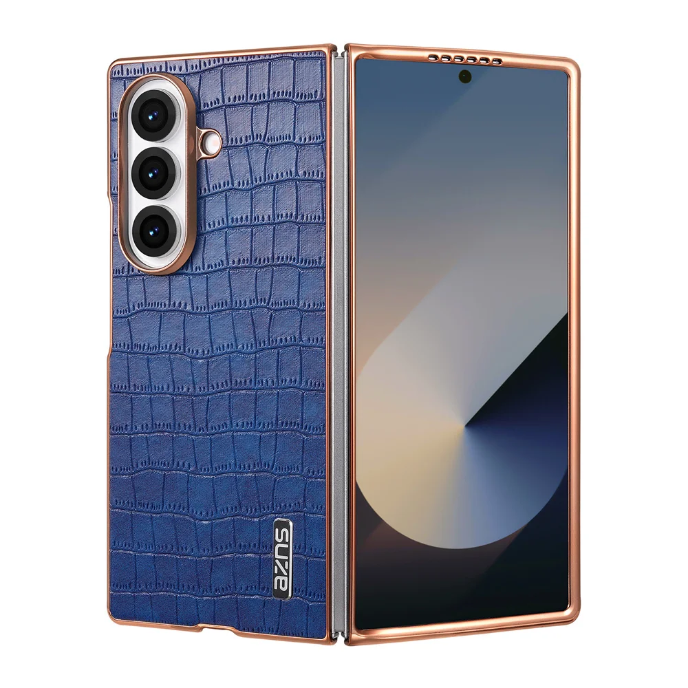 Alligator Pattern Phone Case For Samsung Galaxy Z Fold 7 6 5 4 5G PC Hard Shell Protective Phone Case Fold7 Back Cover