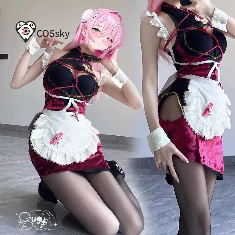 

Velvet Game N I K K E Cosplay Costume Woman sexy Chinese style cheongsam Halloween carnival sweet maid dress Velvet nightgown