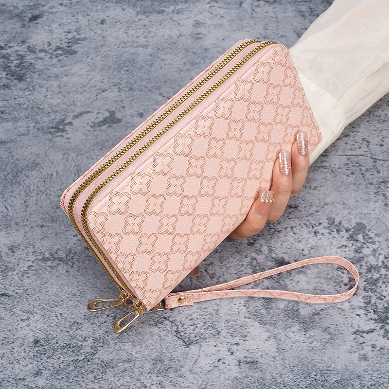 Bag female 2024 new long wallet clutch bag mobile phone bag coin purse multifunctional card bag zipper wallet