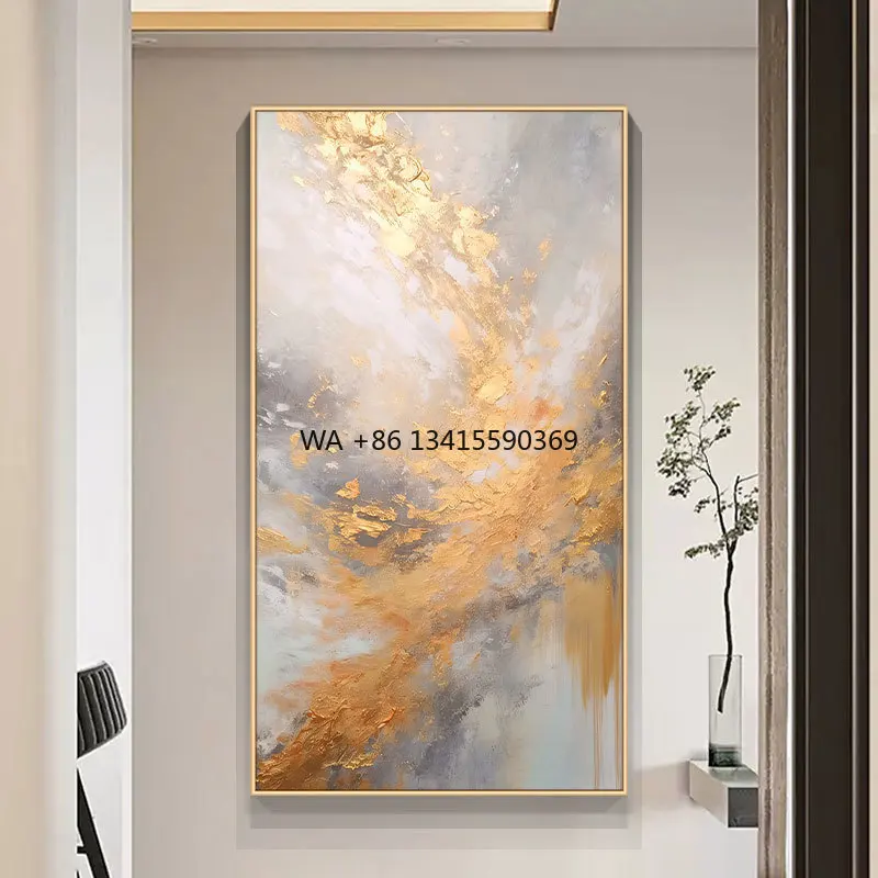 

Customization Hotel Artwork Custom Design Hand-Painted Abstract Modern Light Luxury Hand-Drawn Texture Wall Art Painting