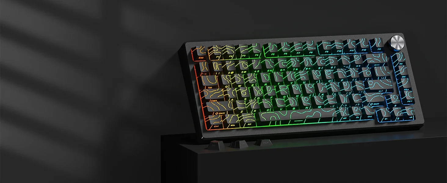 2026 Line Gradient Side Shine Through Keycaps Cherry Profile PBT Custom Keycaps für 60% 65% 75% 96% 98% 100% mechanische Tastaturen – Detail 6