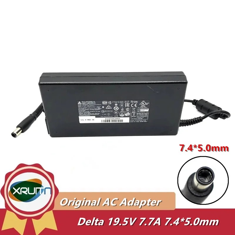 

Оригинальное зарядное устройство для ноутбука Delta ADP-150VB B, 19,5 В, 7,7 А, адаптер переменного/постоянного тока, 150 Вт, 7,4*5,0 мм, 7,4 мм, без контакта со шнуром