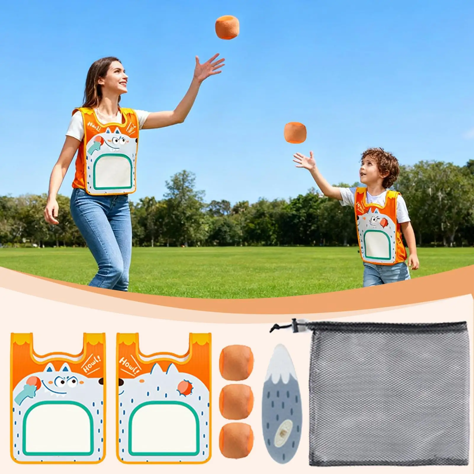 Toss And Catch Game Sticky Soft Throwing Balls Children Toss Games For Outdoor Backyard Lawn Beach Poolside Camping Travel