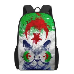 Algeria Flag Children School Bag for Toddler Printing Kid's Backpack Schoolbag Shoulder Bag Boys Girls Book Bags Mochila Infanti