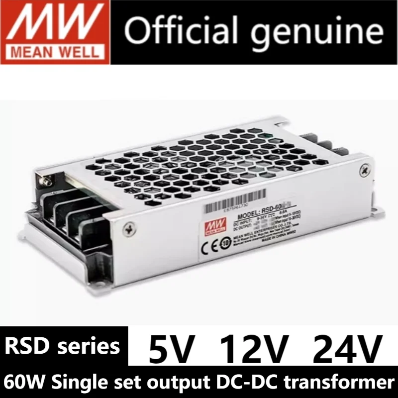 MEAN WELL RSD-60G-5 RSD-60G-12 RSD-60G-24 RSD-60L-5 RSD-60L-12 RSD-60L-24 RSD-60H-5 RSD-60H- 12 RSD-60H- 24 DC-DC Converter