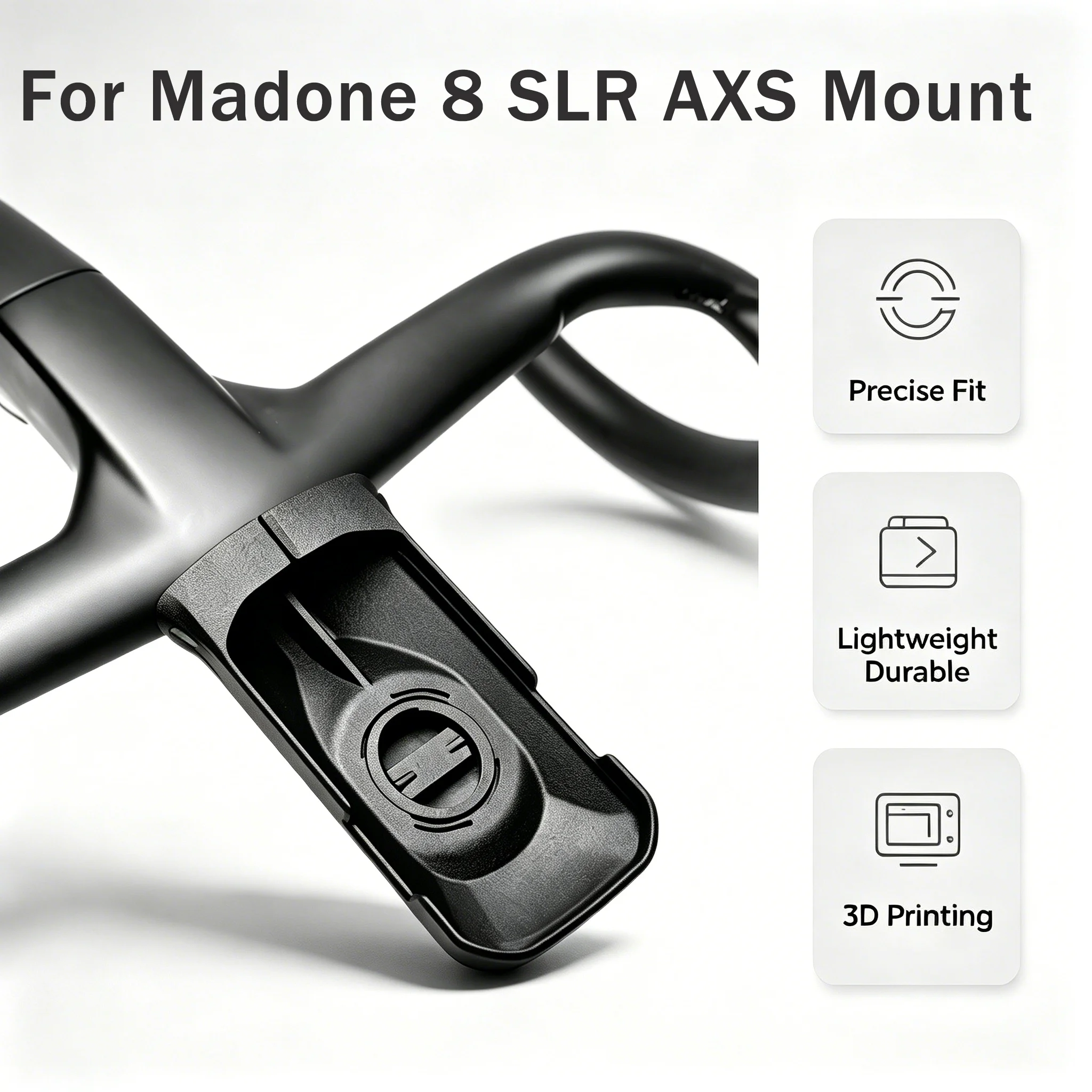 Ullicyc 3D Printed Aero Computer Mount Integrated Speedometer Bracket Compatible With Trek Madone 8
