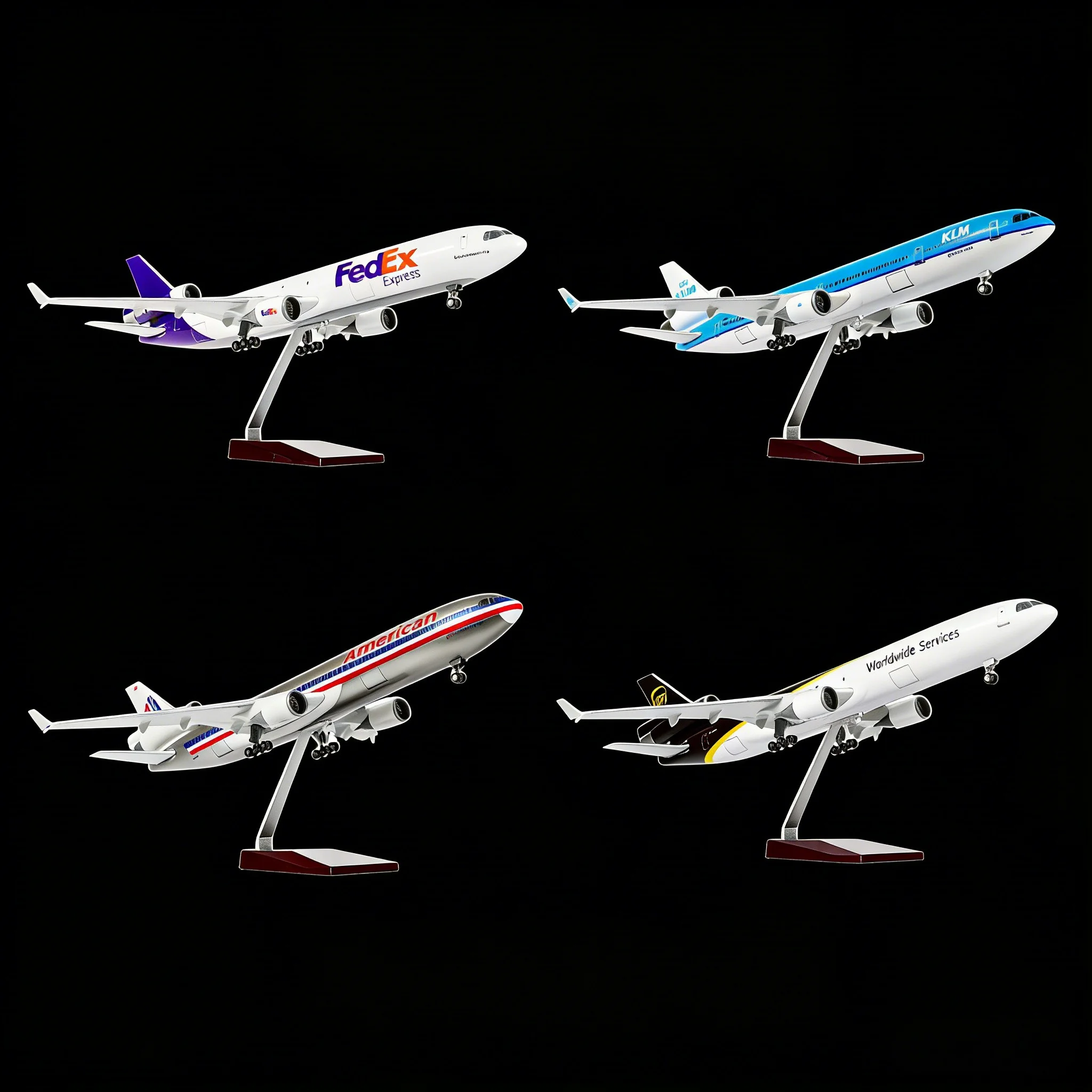 

1/130 Scale Md-11 Series Airplane Model 47cm Diecast Resin Collectible Aircraft Model With Stand Wheel For Aviation Enthusiasts