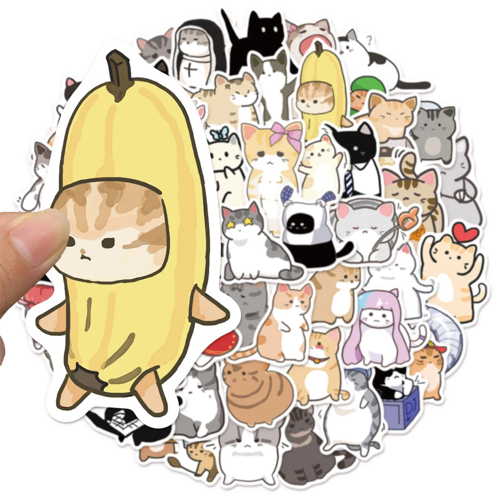 10/30/55 stücke Handgezeichnete Lustige Katze MEME Graffiti Aufkleber Niedlichen Tier Dekoration Aufkleber DIY Helm Koffer Gitarre kind Aufkleber Spielzeug