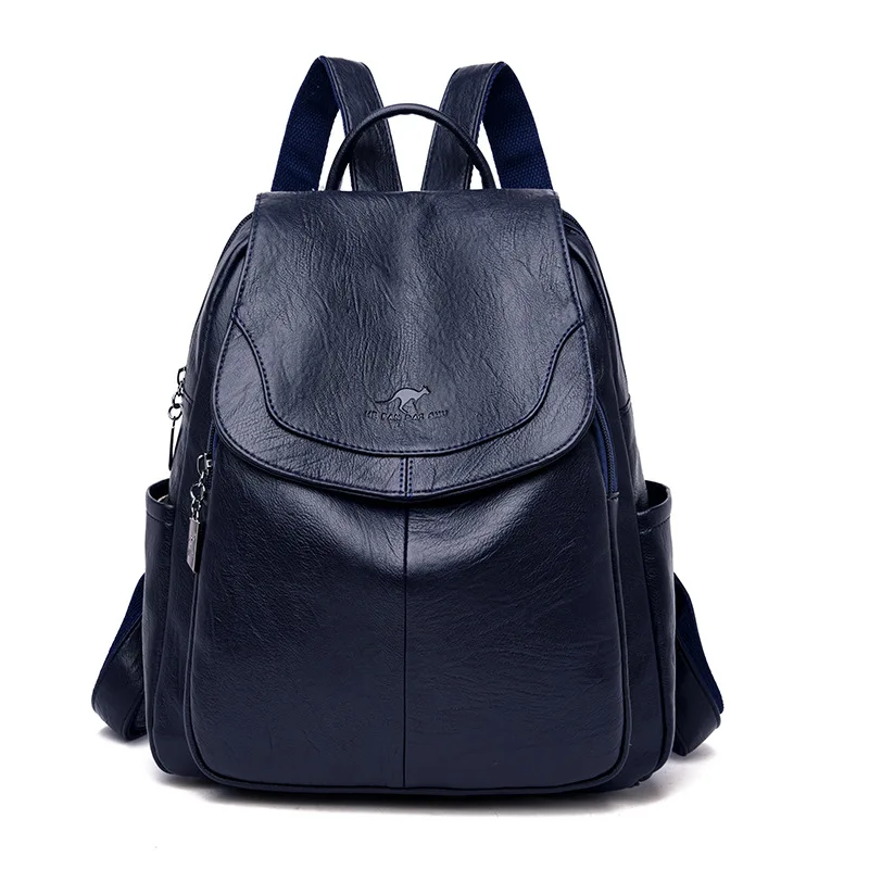 Genuine Women Leather Backpack Fashion Female Shoulder Bag Sac A Dos Ladies Bagpack Mochilas School Bags for Teenage Girls 2023