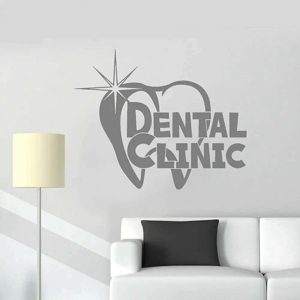 Dental Clinic Sign Wall Decals Decor Tooth Healthy Stomatology Stickers Teeth Vinyl Decal Dental Care Posters Wallpaper G947