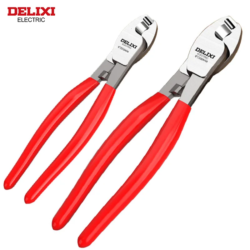 DELIXI ELECTRIC Cable Cutter ,Wire Stripper Pliers，Chromium Vanadium Steel Forging，Used to Sharp Cutting Cables and Strip Wires