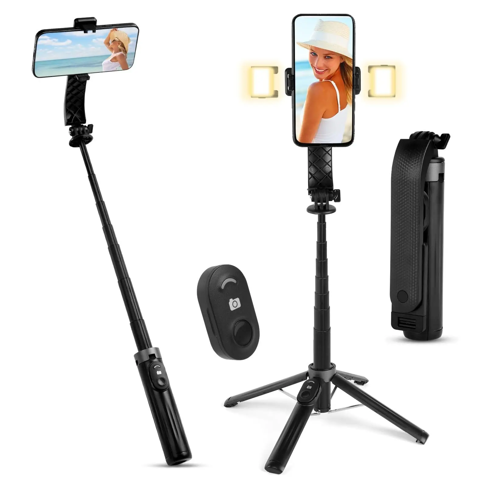 Selfie Stick Tripod Bluetooth Professional Selfie Stick Tripod 100CM  with Detachable Wireless Remote Control