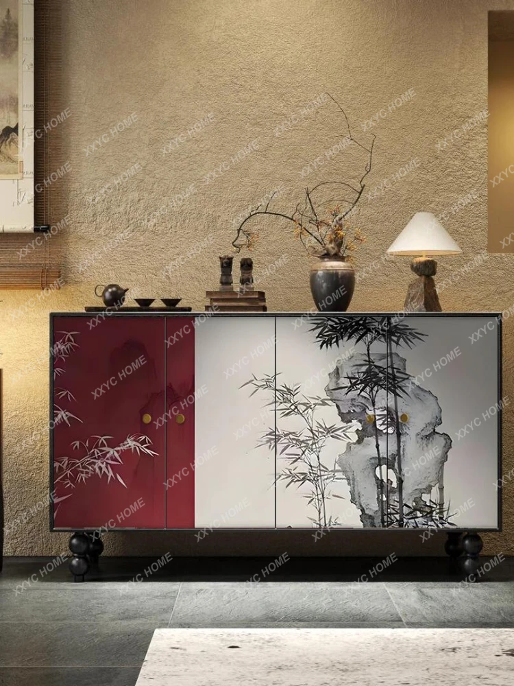 AAstyle national style partition entrance retro solid wood storage chest restaurant