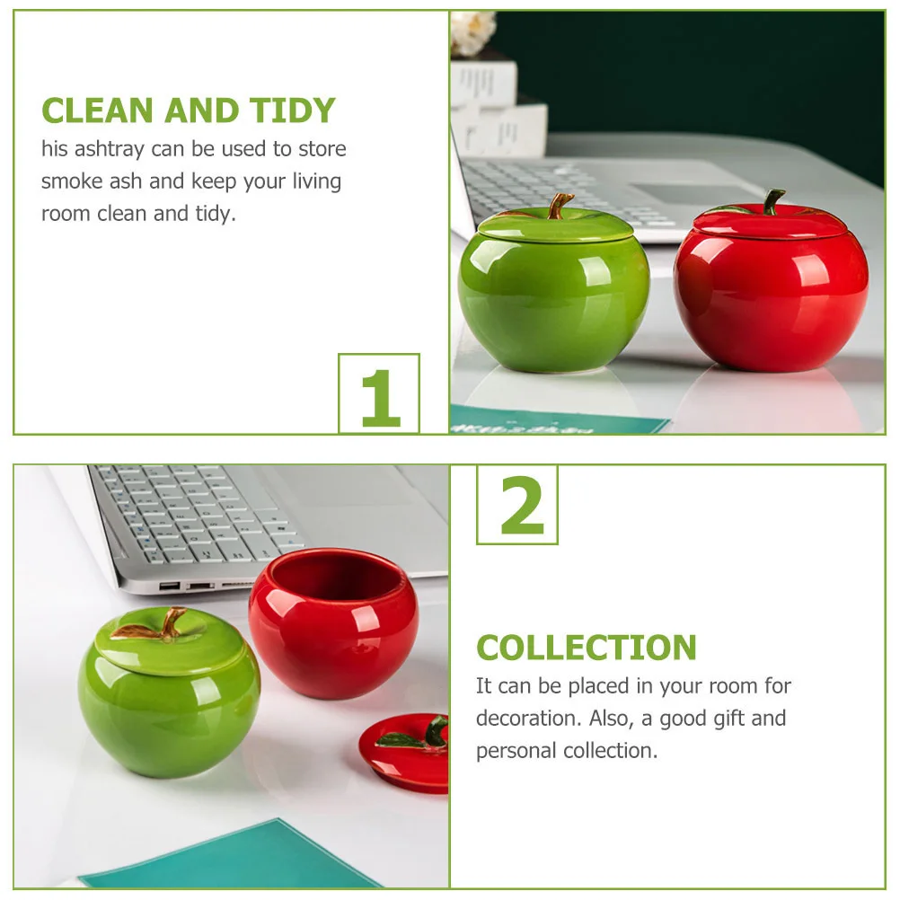 

1Pcs Sealed Storage Container Creative Fruit Lid Desktop Ceramic Storage Box Home Office Use Decorative Holder Small Stuff
