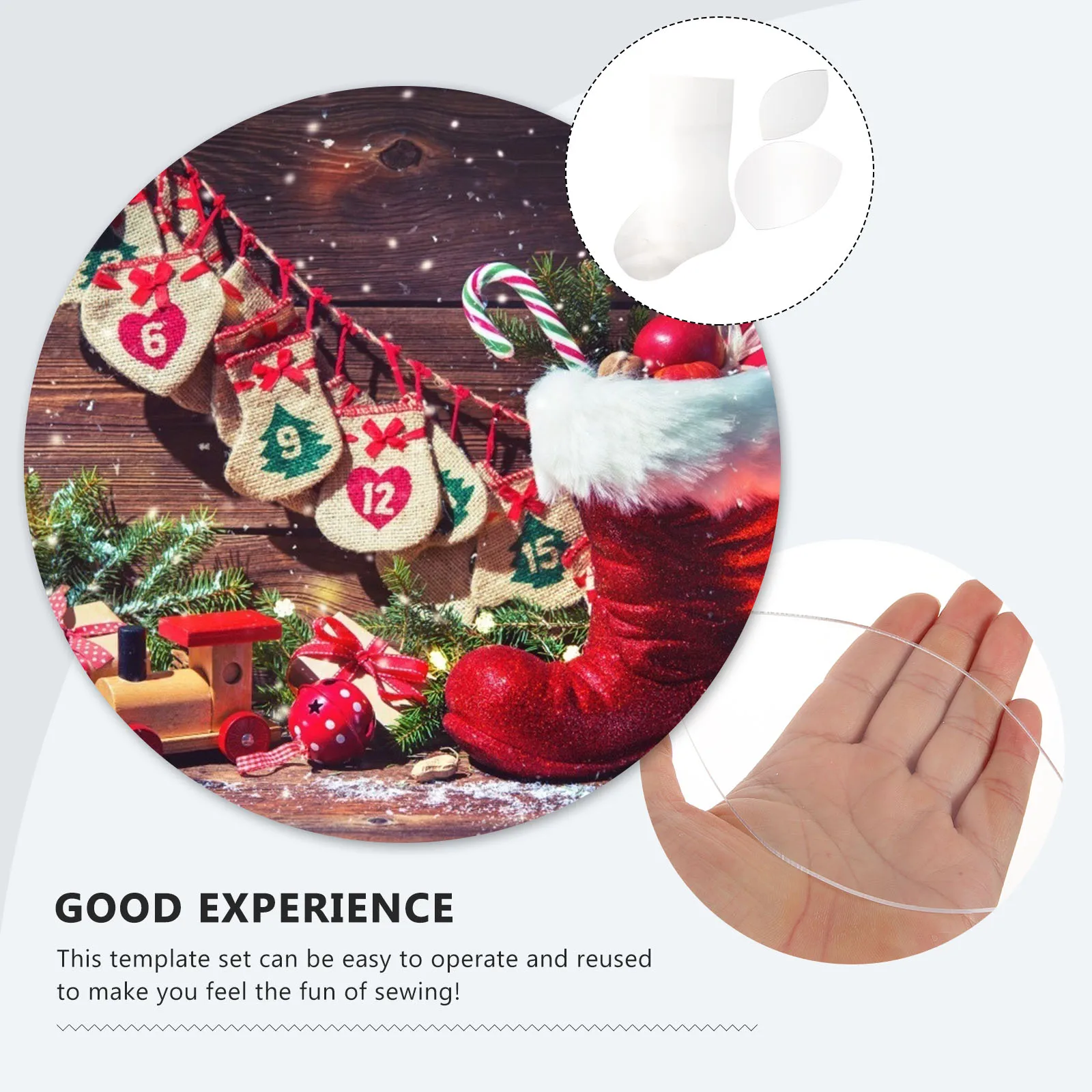 

Набор шаблонов для рождественских чулок, 15 дюймов, шаблоны для шитья своими руками, квилтинга, линейки для резки, вязаные чулки, подарки, праздничная вечеринка