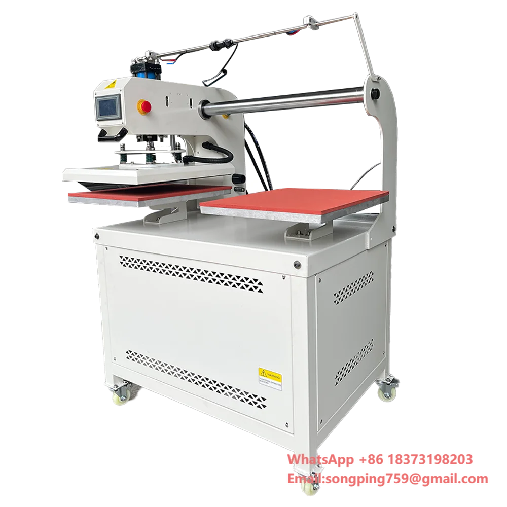 

J Лидер продаж SHENGHUA CY-BAOB полуавтоматическая футболка с двойной станцией и принтом термопресс 40x60 см пресс для одежды с логотипом сублимация