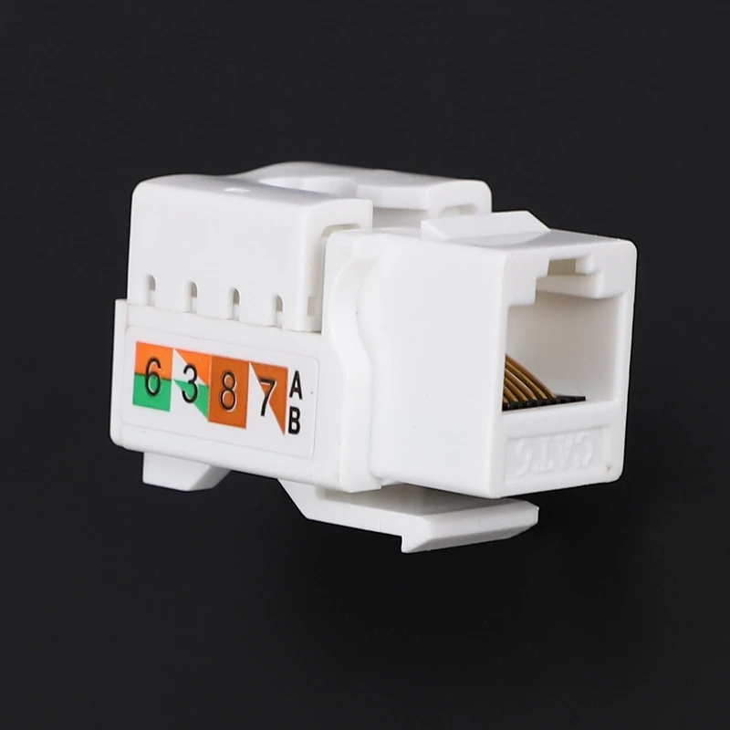 50ชิ้น Cat6ทั่วไปแจ็ค RJ45แบบกดลงโมดูลอีเธอร์เน็ต Coupler