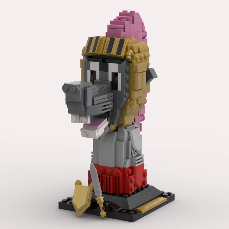 

544pcs MOC Cuphead Knight Bust Model Building Blocks Christmas Gift Architecture Toys Creative Idea Education Brick Kids DIY