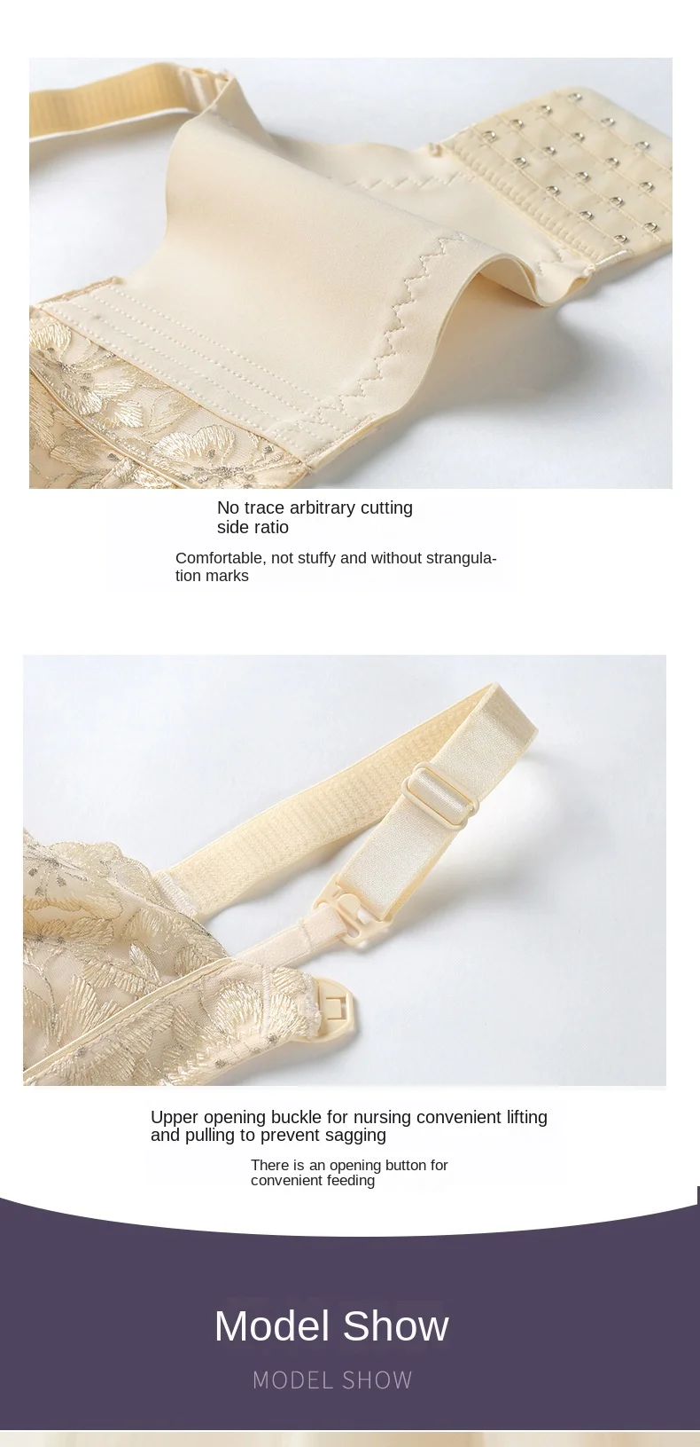 Lace Embroidery Maternity Nursing Bra Summer Ultra-thin Full Bust Lift & Anti-sagging Support Pregnancy Women Breastfeeding Bras